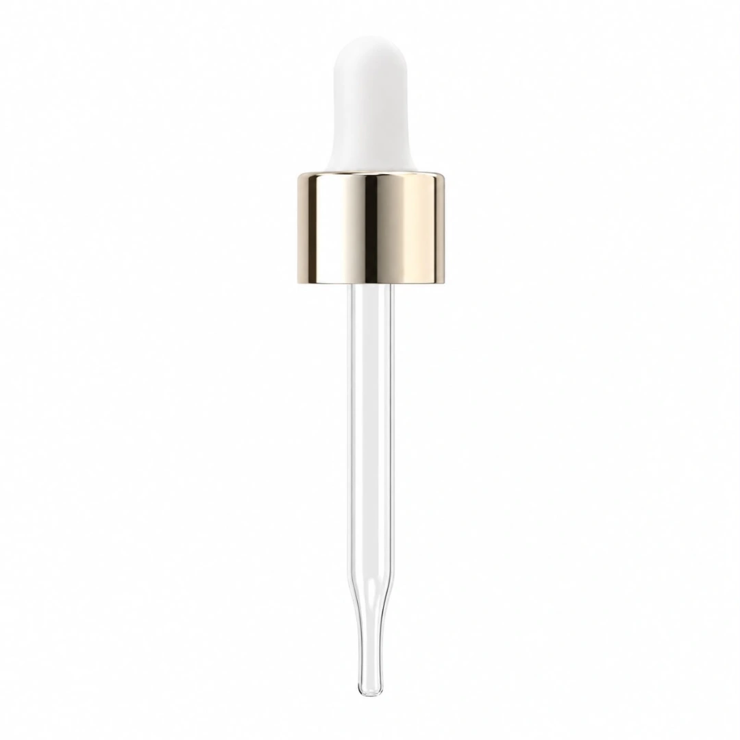Gotero de Bulbo Lujo Blanco/Oro R18