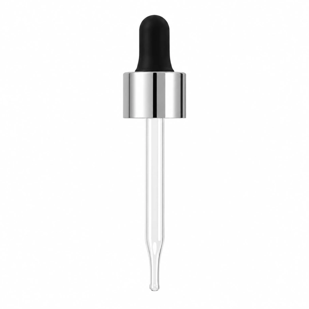 Gotero de Bulbo Lujo Negro/Plata R18